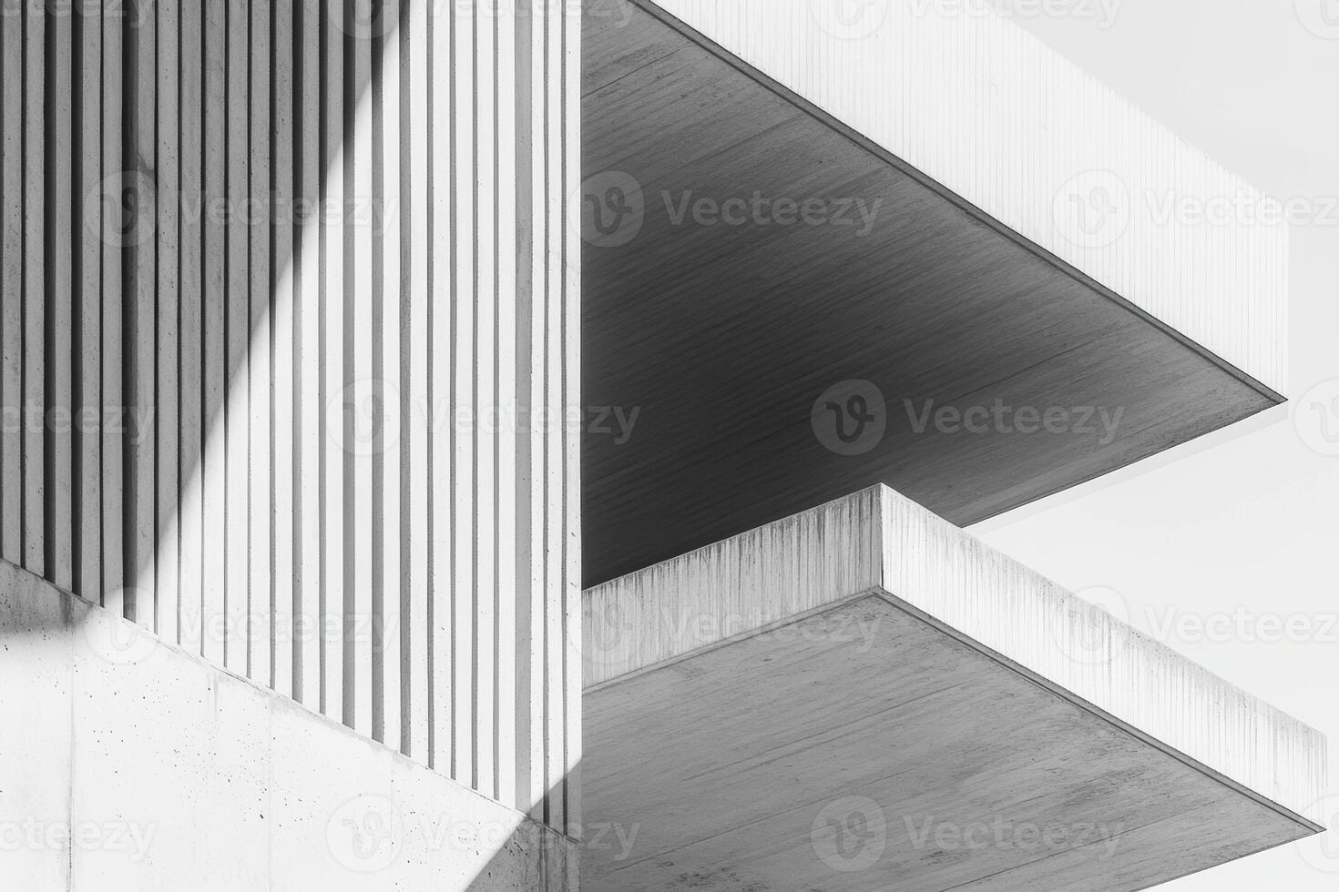 Modern architectural design highlights sharp lines and shapes photo