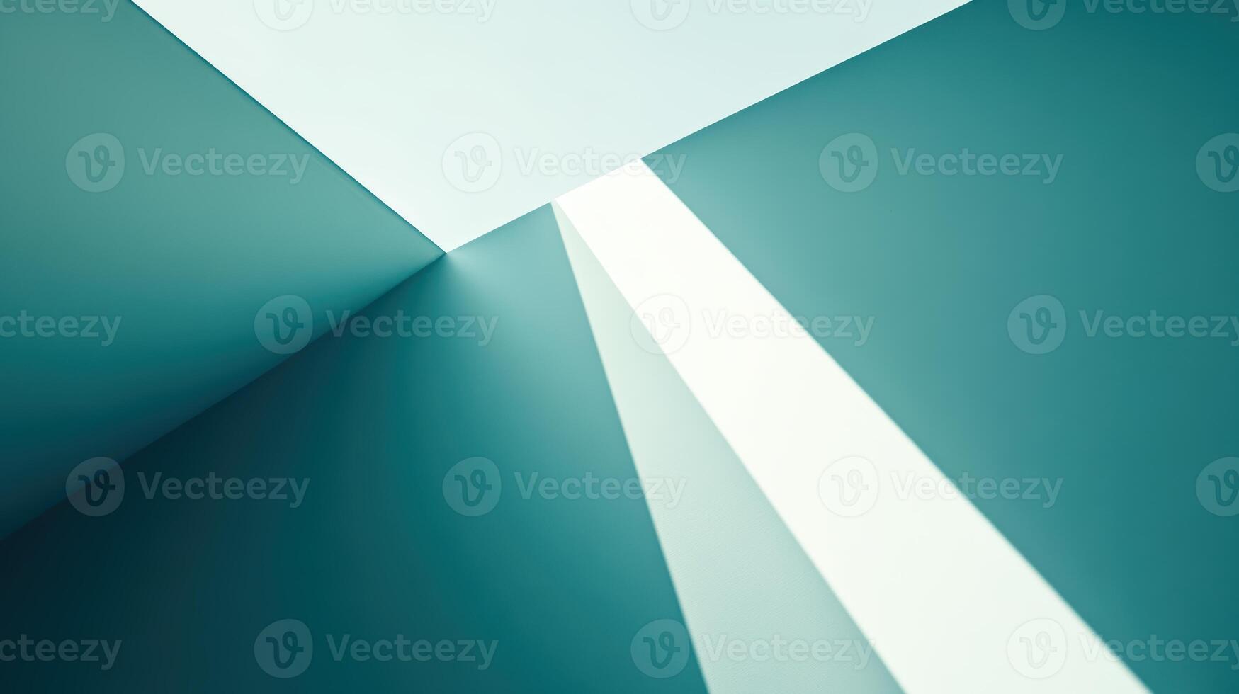 Light beams create intricate patterns on a teal surface photo