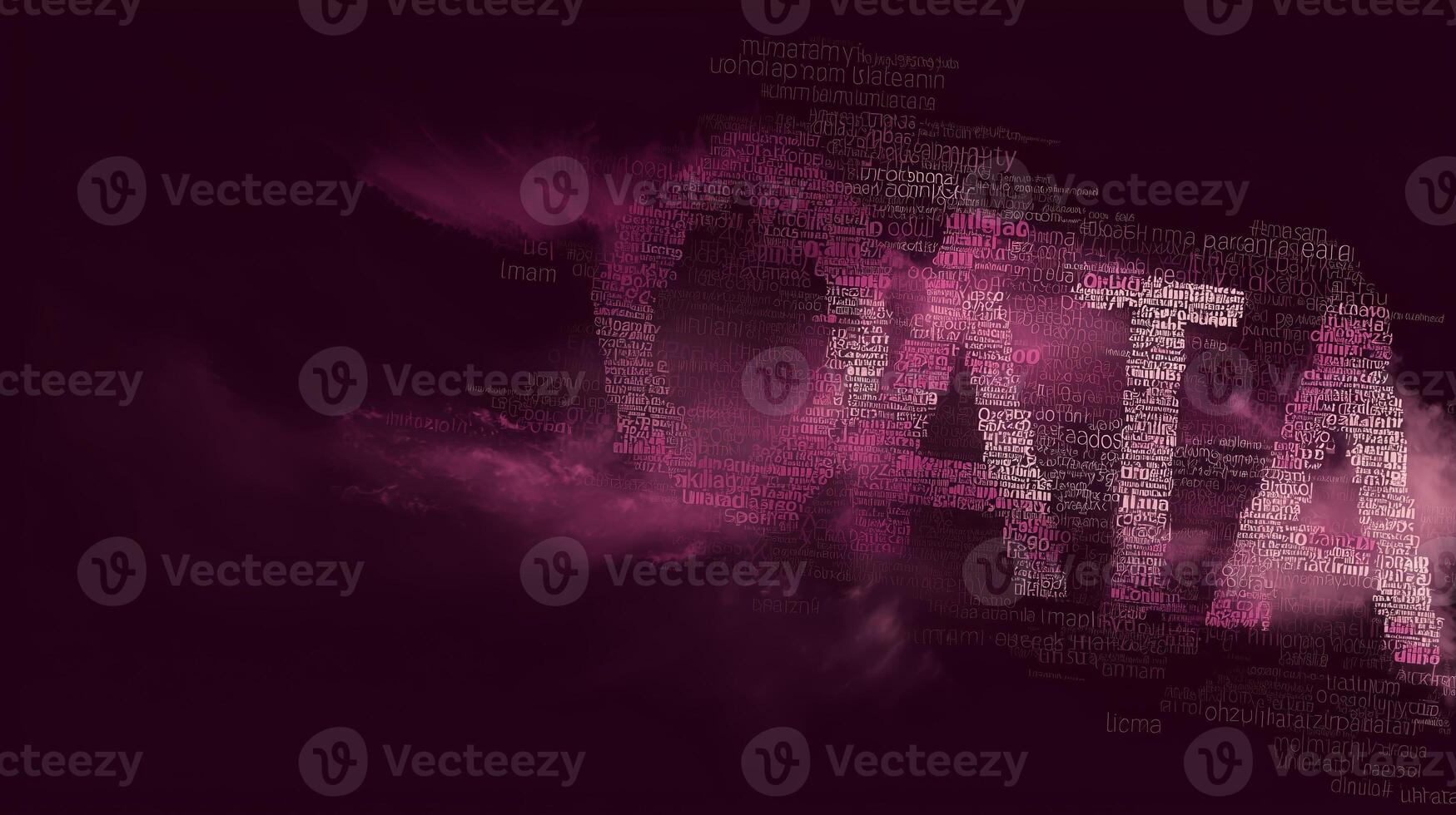 Creative data visualization concept with words forming the term data in abstract design photo