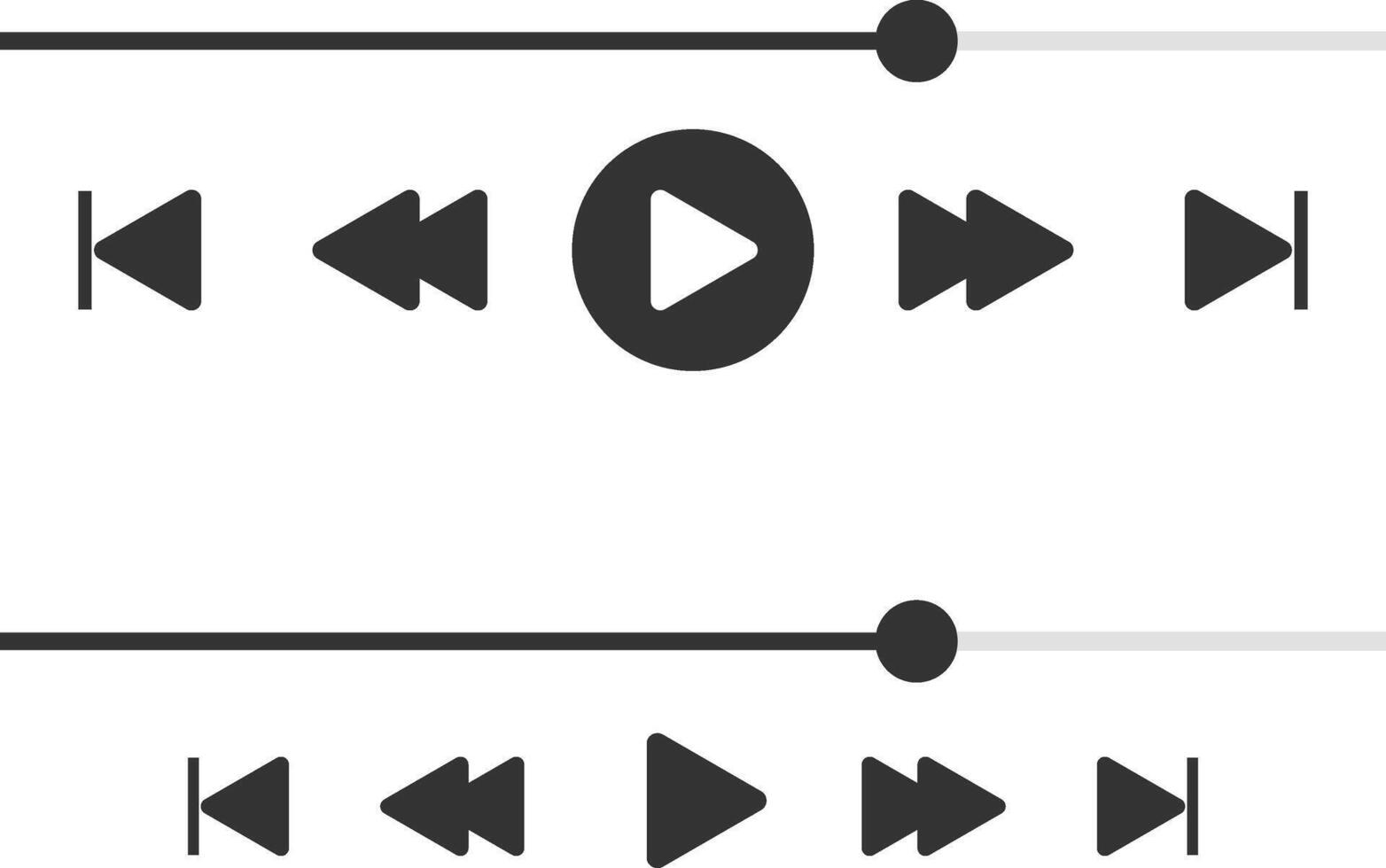Music play bar icon. audio player playlist template.Play list for podcast vector