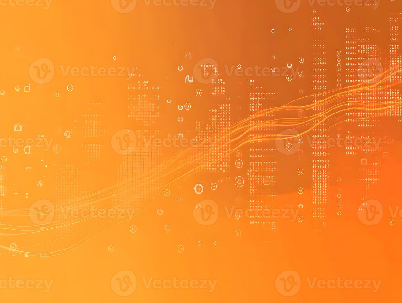 Vibrant Digital Landscape with Abstract Data Patterns and Colorful Gradient Background photo