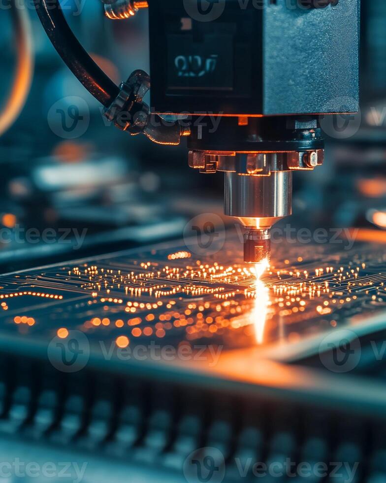 Automated Soldering Machine Processing Circuit Board photo