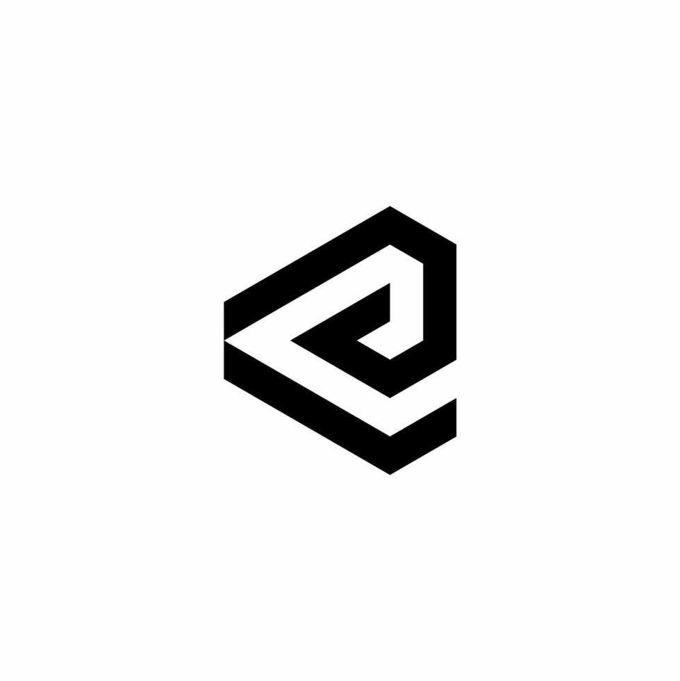 An elegant, clever 'e' negative space logo. Symbolizes a unique journey for consulting firms or e-learning platforms. vector