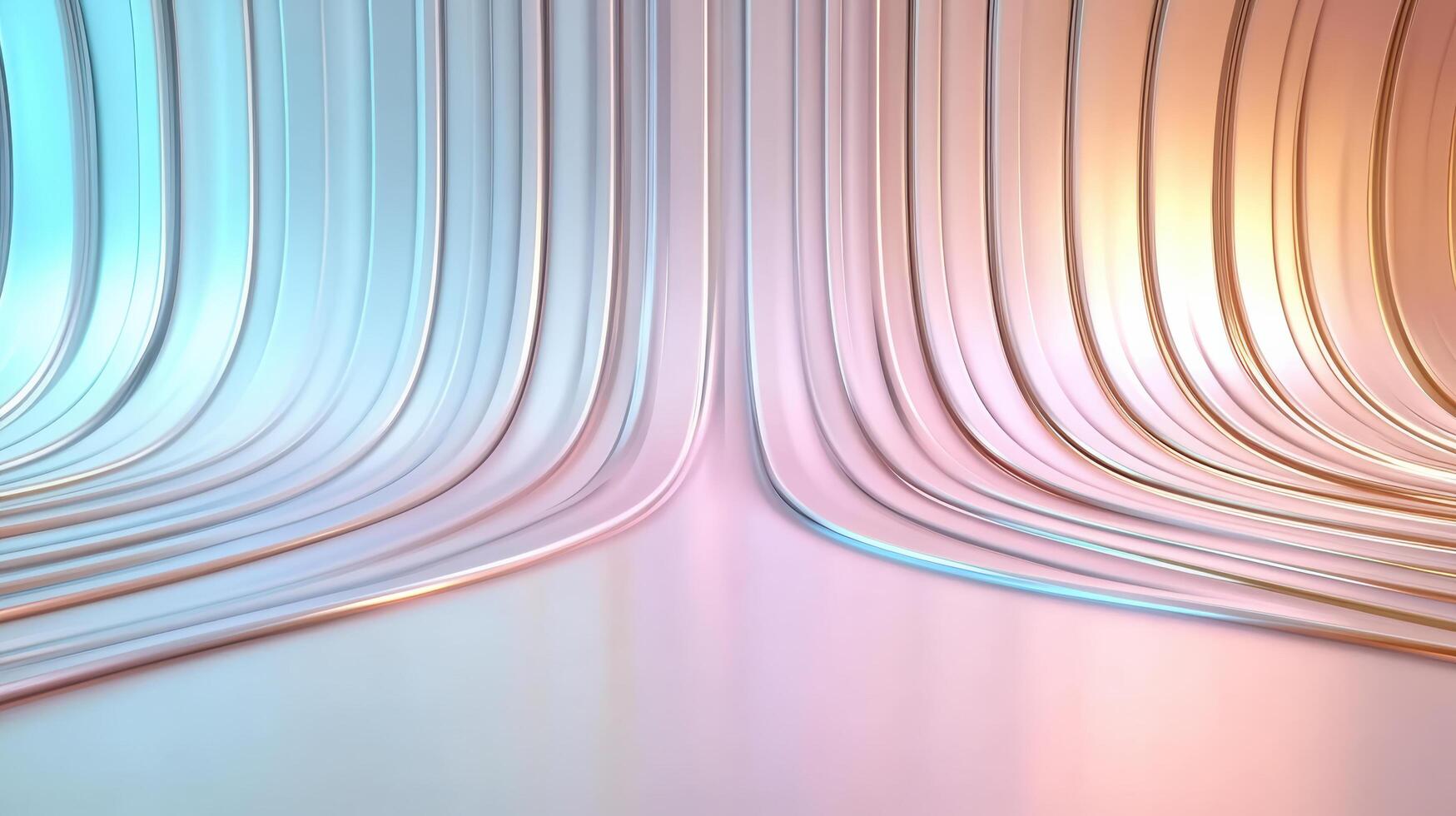 3d rendering of a colorful background with curved lines photo