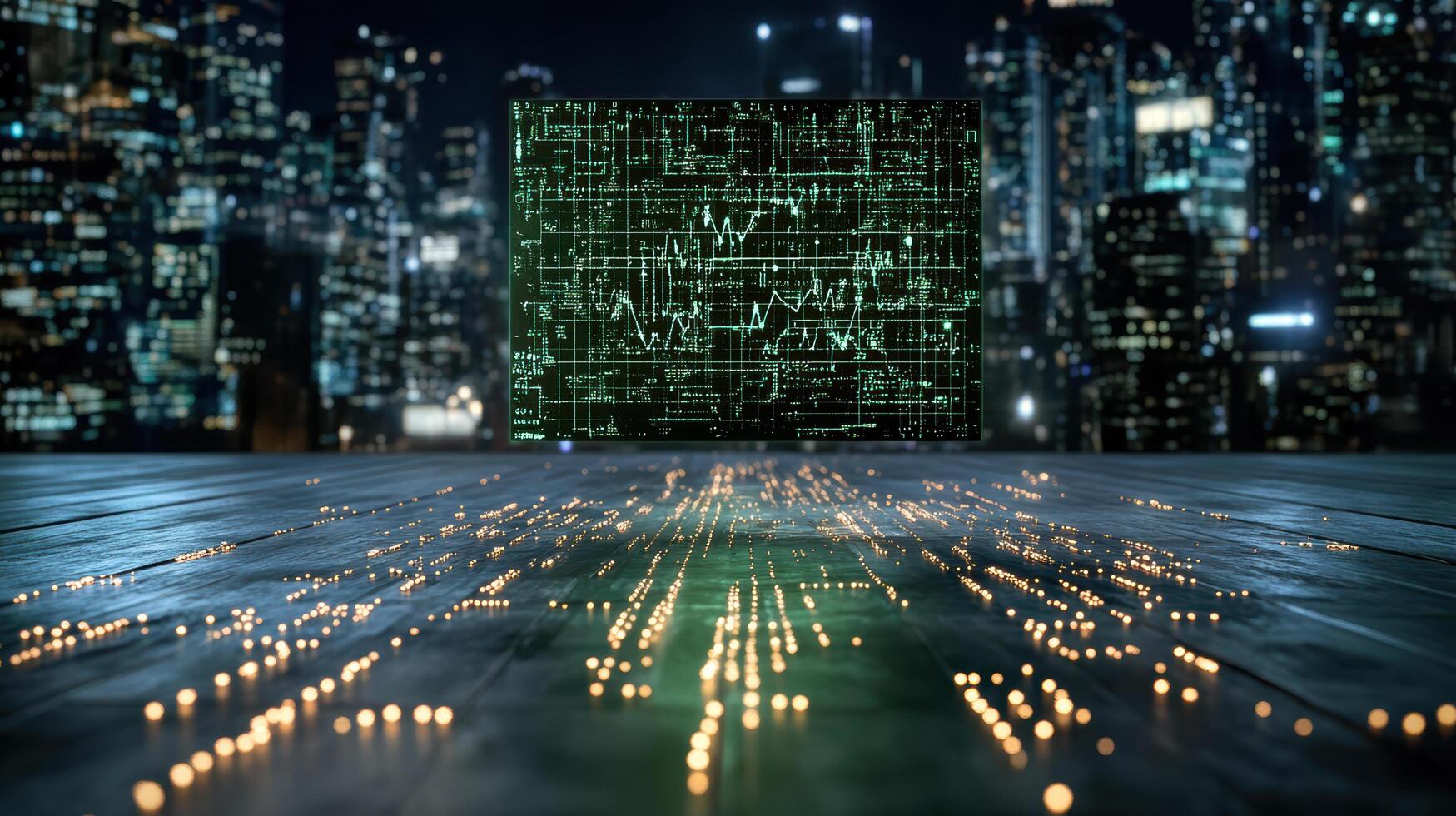 A computer screen with a binary code on it photo