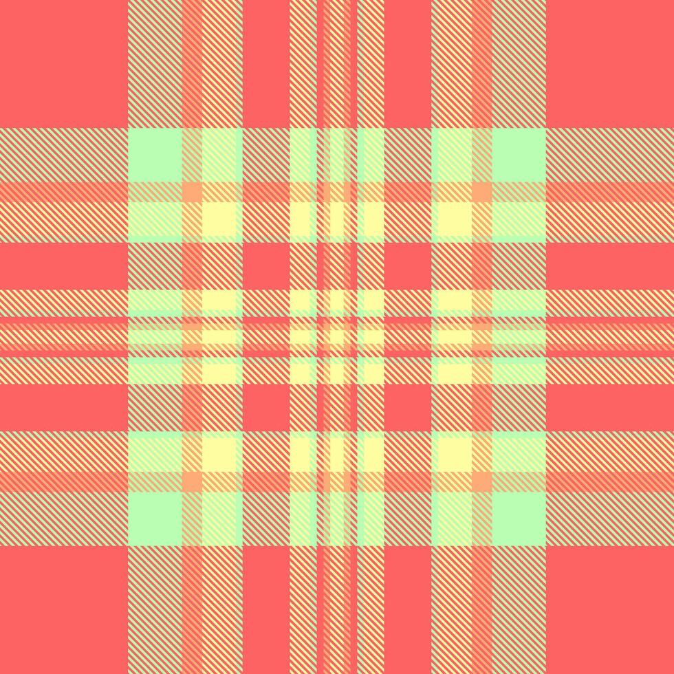 Vibrant plaid pattern in cheerful colors. Creates a sense of warmth and comfort. Perfect for textiles, backdrops, or design projects needing a touch of bright whimsy. vector