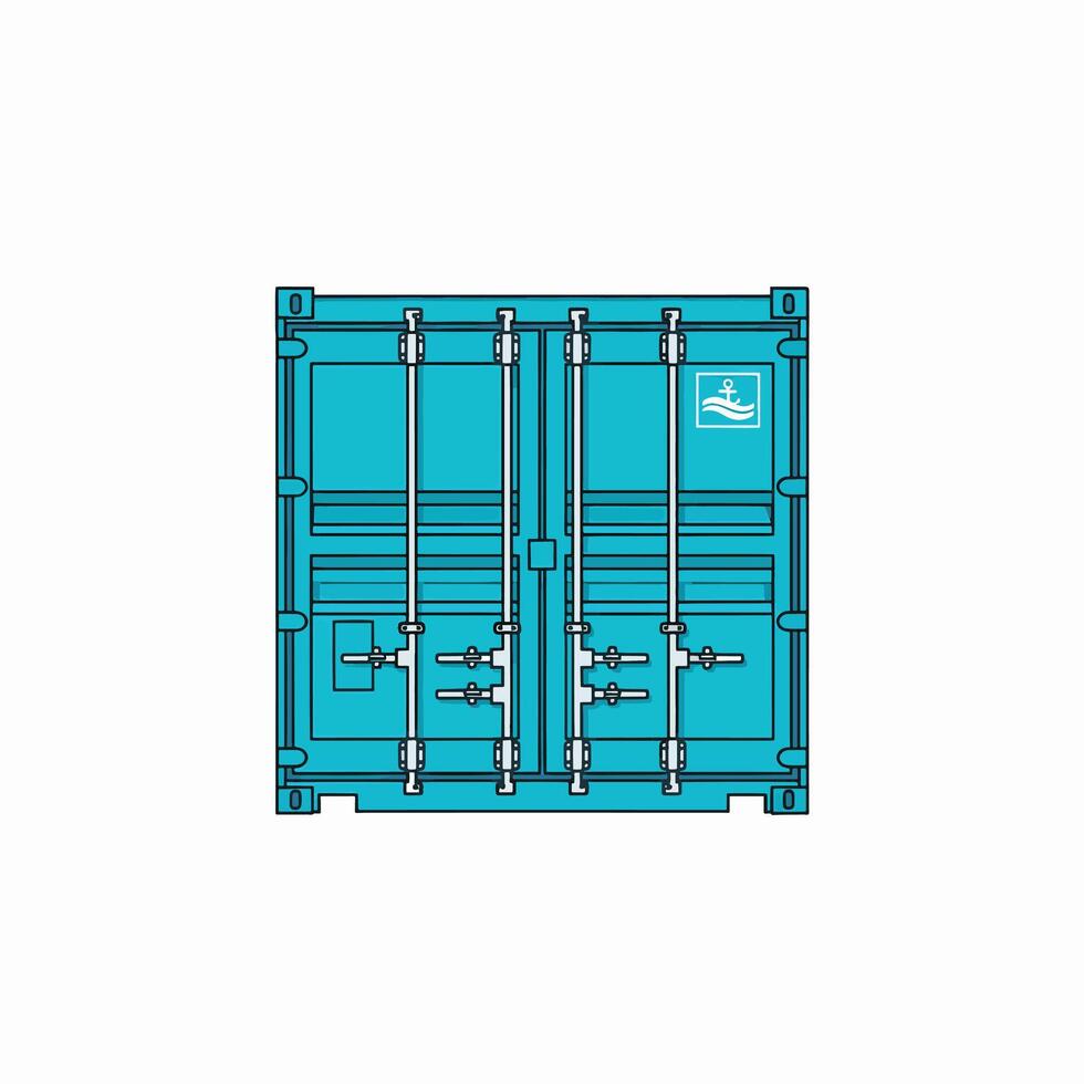 Secure Storage Solution for Efficient Logistics and Global Shipping Needs vector