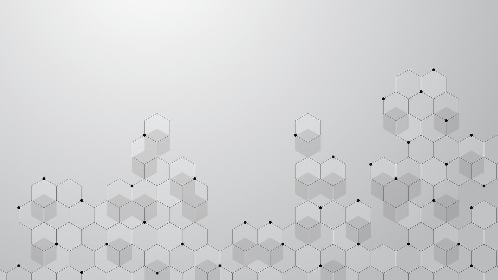 Geometric abstract background with hexagon pattern. Medical, technology, and science design. vector