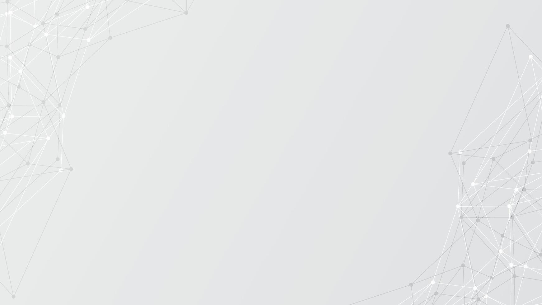 Network connection with lines and dots. White global communication concept. Abstract plexus technology futuristic network background vector