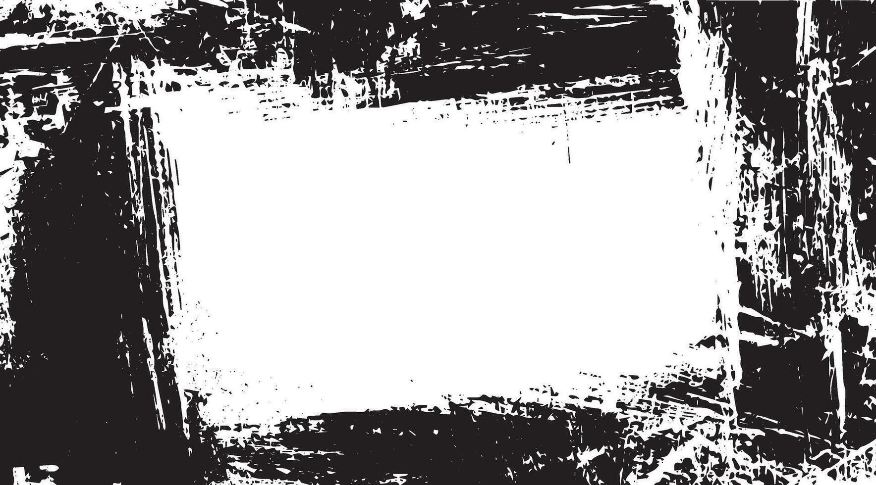 Abstract Black Grunge Frame Texture Background vector