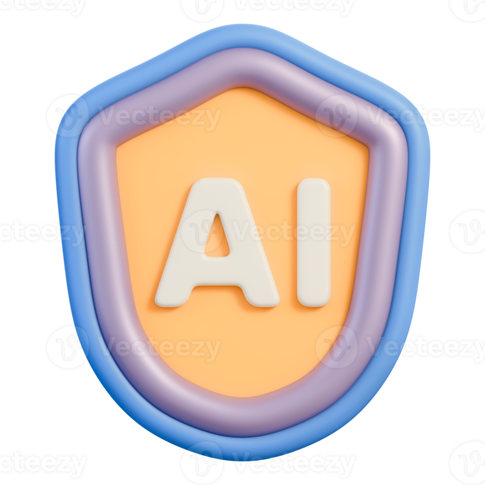 Shield icon for data privacy and cybersecurity, network defense with encryption, firewall, access control, identity authentication, password lock, cloud and web safety, 3d illustration png