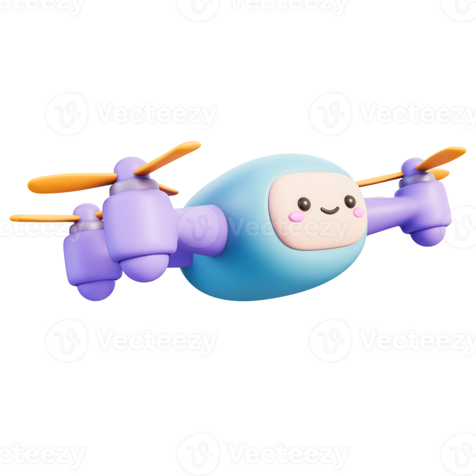 Drone quadcopter UAV propellers, autonomous navigation, aerial mapping and survey, delivery and inspection, security monitoring and tracking, wireless control, remote, 3d illustration png