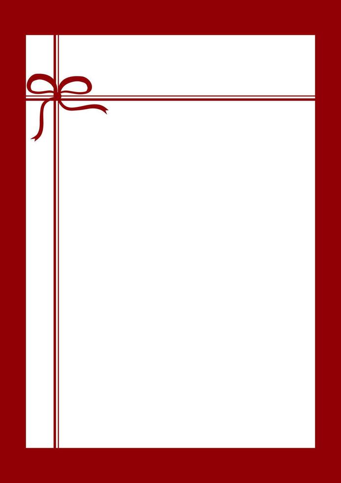 minimal red Vertical Frame, greeting card frame vector