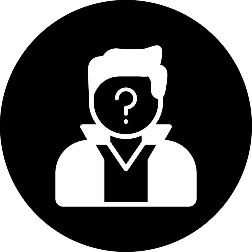 Anonymous Unknown Person Glyph Circle Inverted vector