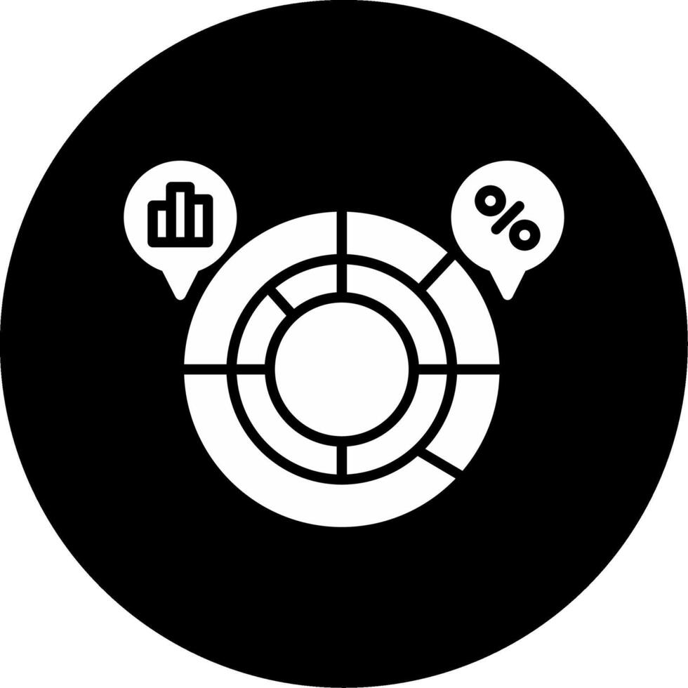 Circular Data Graph Glyph Circle Inverted vector