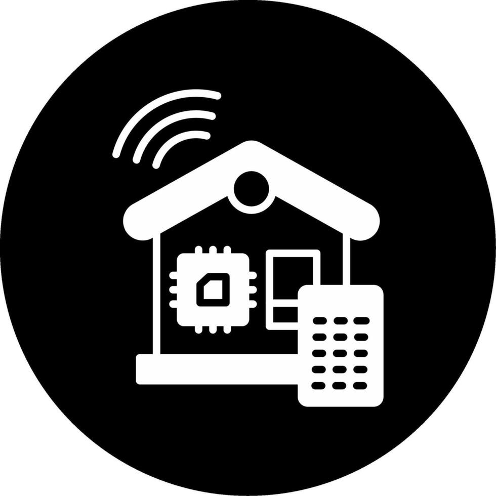 High Speed Processor Glyph Circle Inverted vector