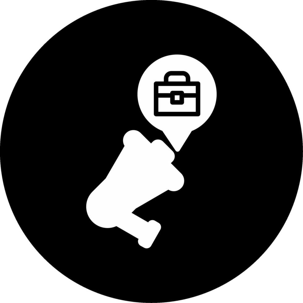 Interview Result Status Glyph Circle Inverted vector