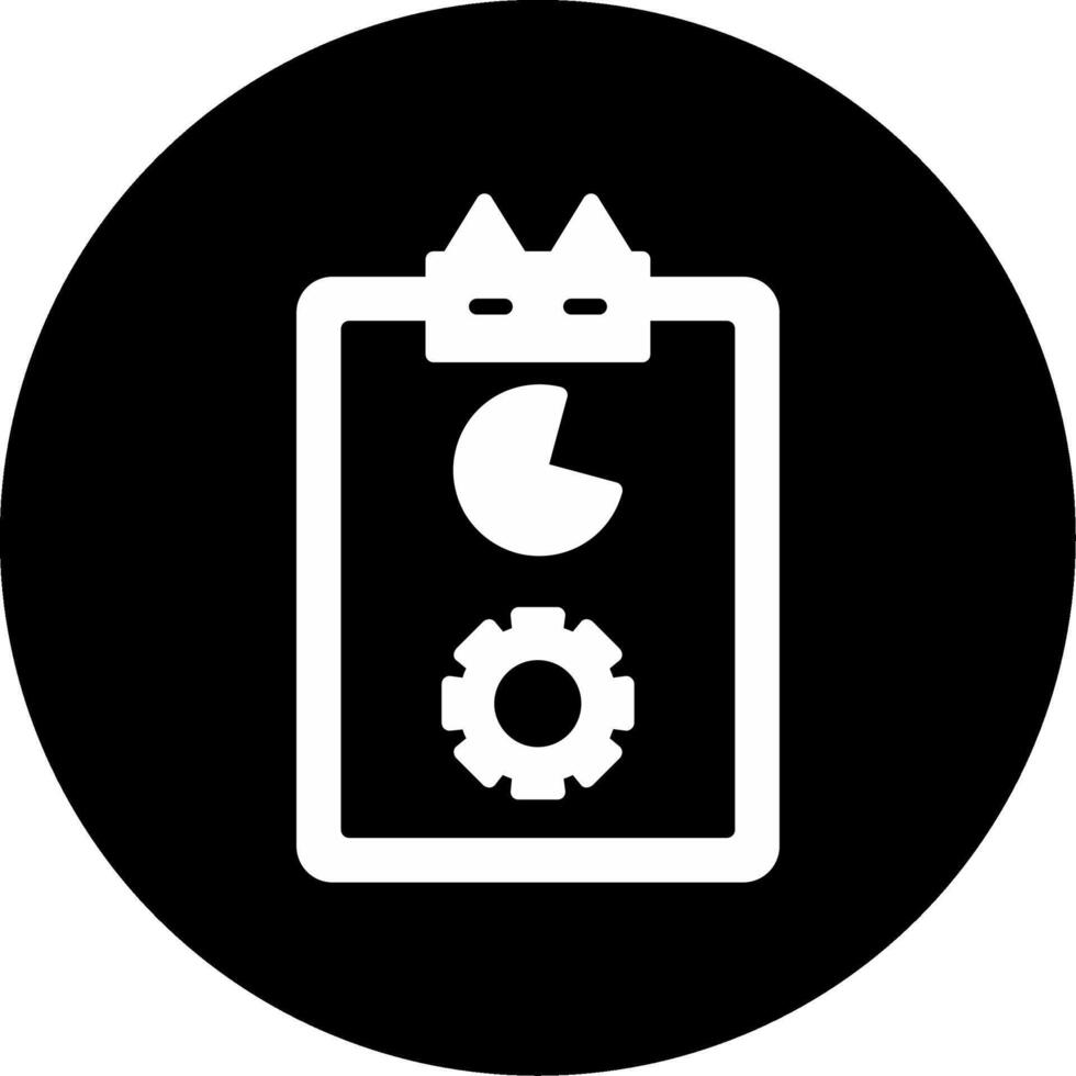 Ongoing Project Progress Glyph Circle Inverted vector