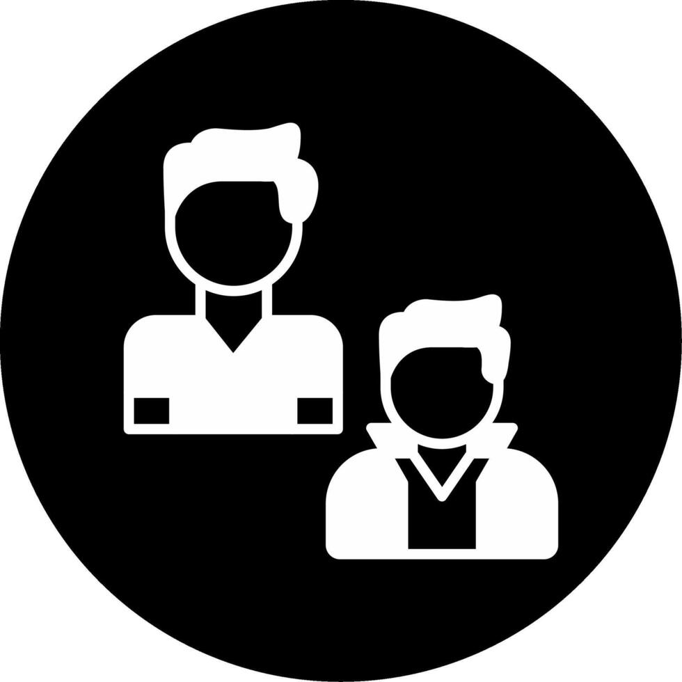 Collaborative Project Team Glyph Circle Inverted vector