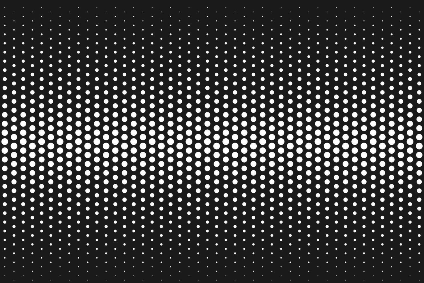 Abstract halftone gradient texture with fading polka dot pattern. White vanishing comic effect background. Retro pop art overlay wallpaper. illustration on black bg. vector