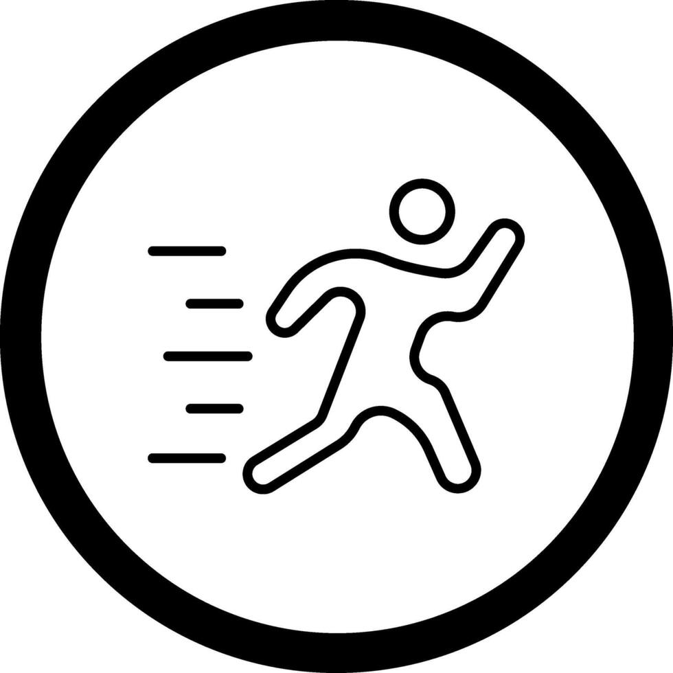 Running Neon Style UI Symbol vector