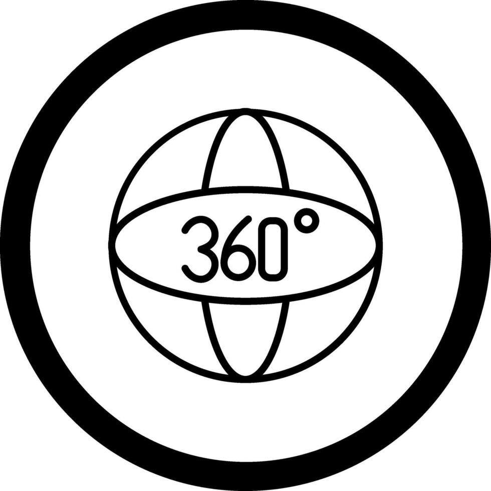 360 Degree User Interface Design Mark vector
