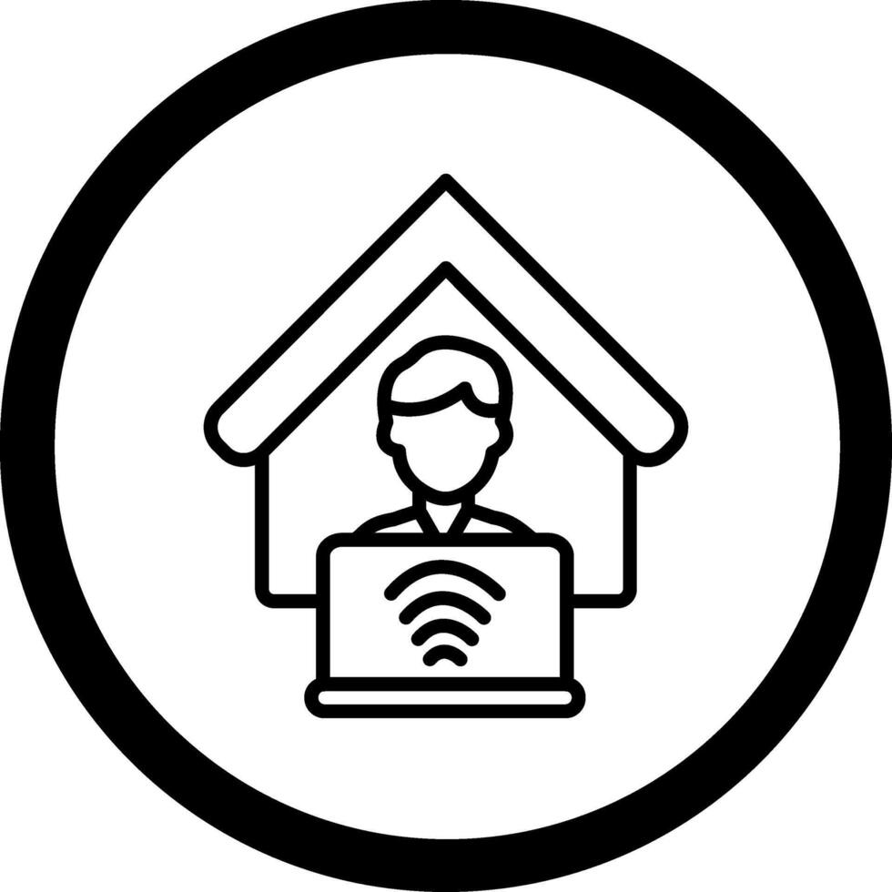 Remote Working Digital Technology Style Element vector