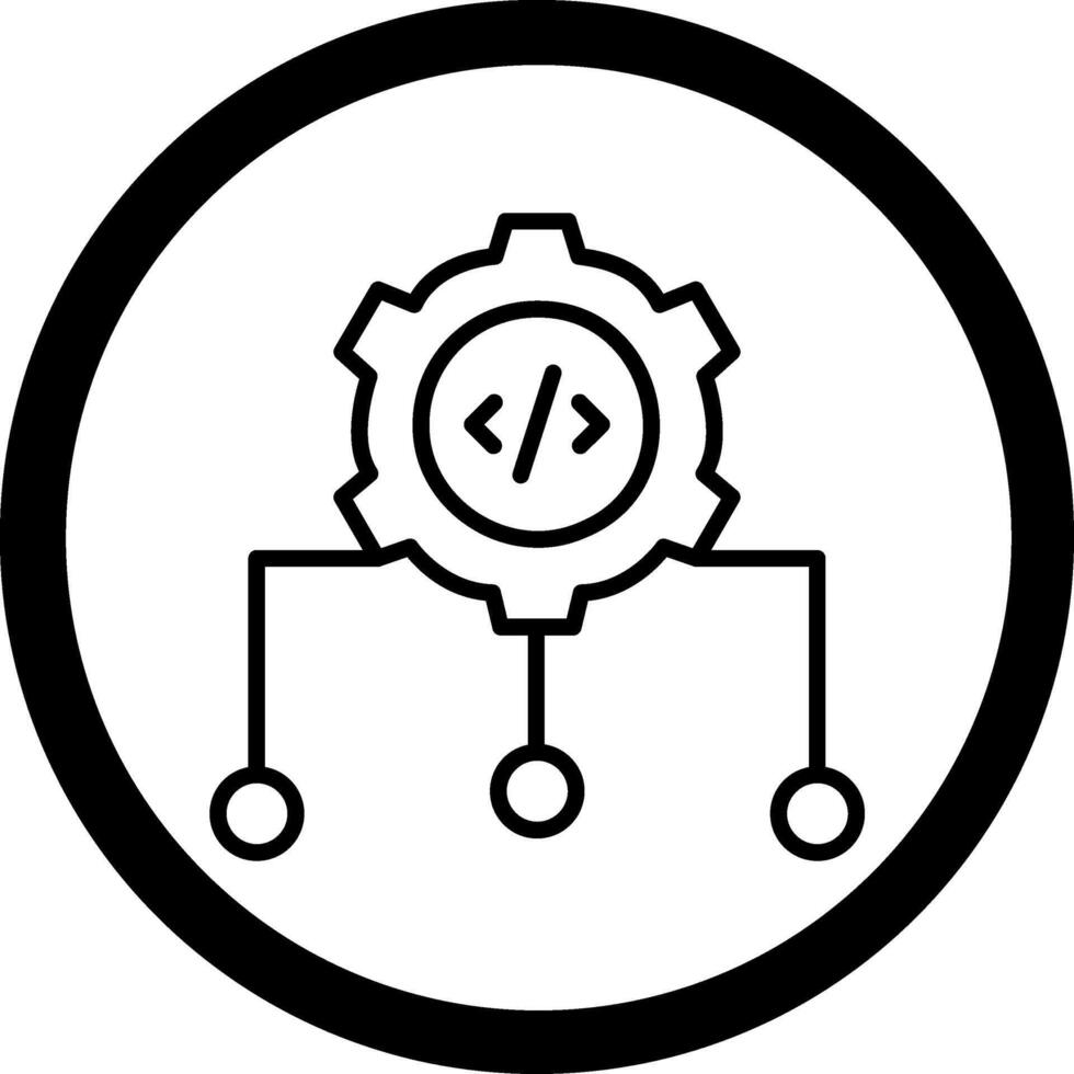 Task Runner Iconic Line Based Form vector