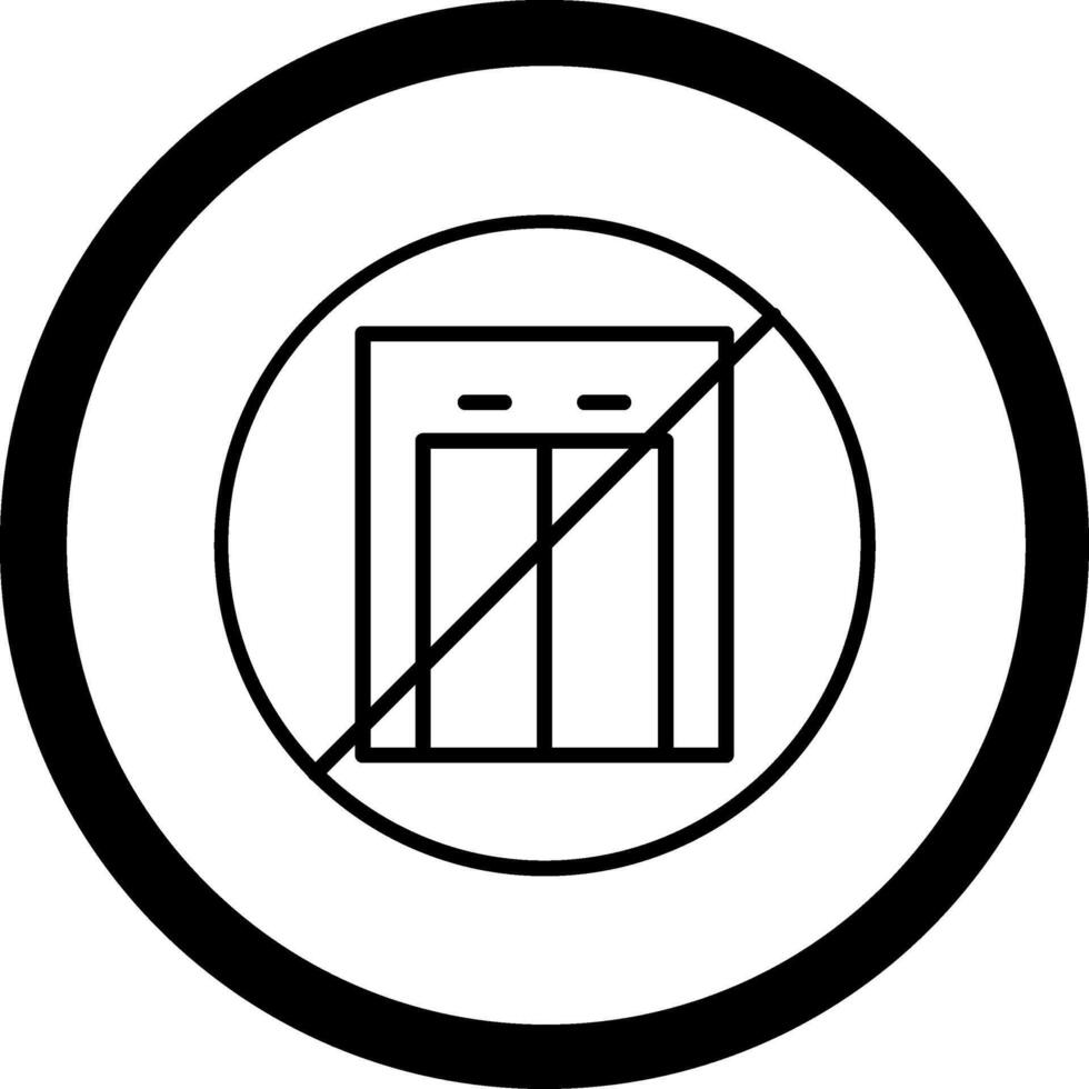 No Elevator Three Dimensional Interface Shape vector