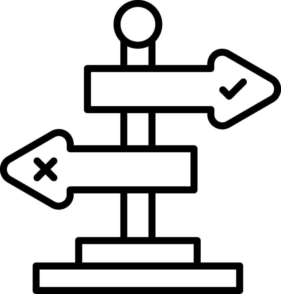 Sign Board Direction Linear Button Arrow Pointer Guide vector