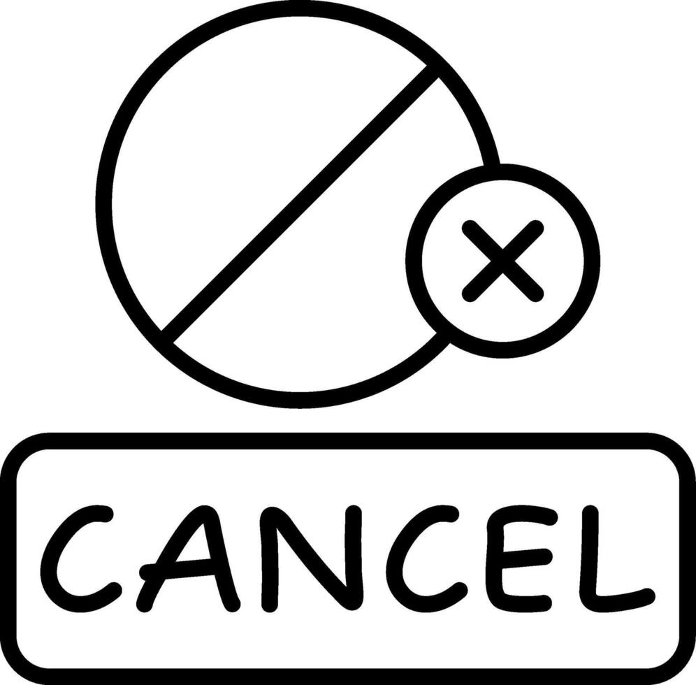Cancel Linear Button Stop Remove Undo vector