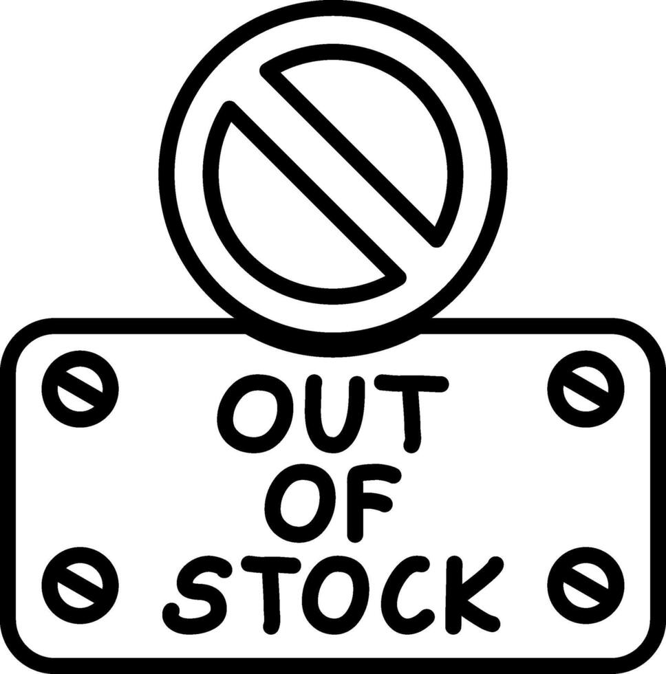 Out Of Stock Linear Unavailable Soldout Empty vector