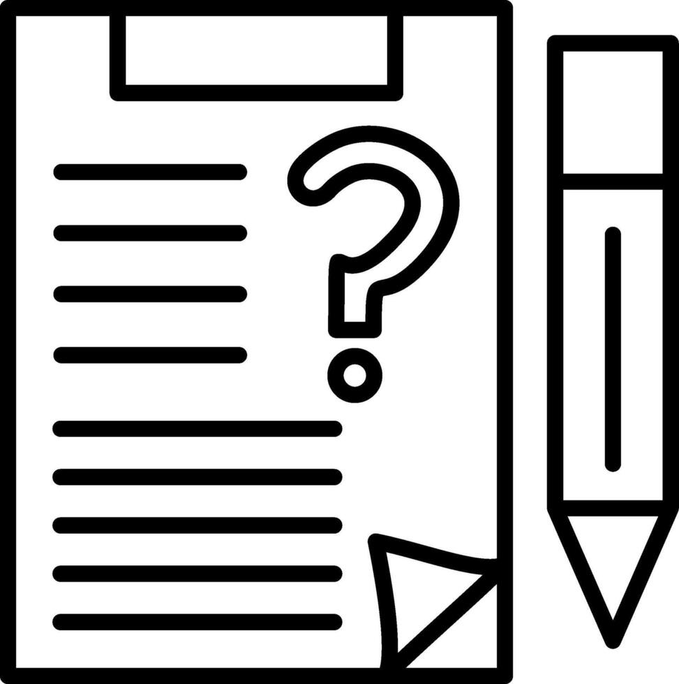 Question Paper Linear Exam Test Quiz vector