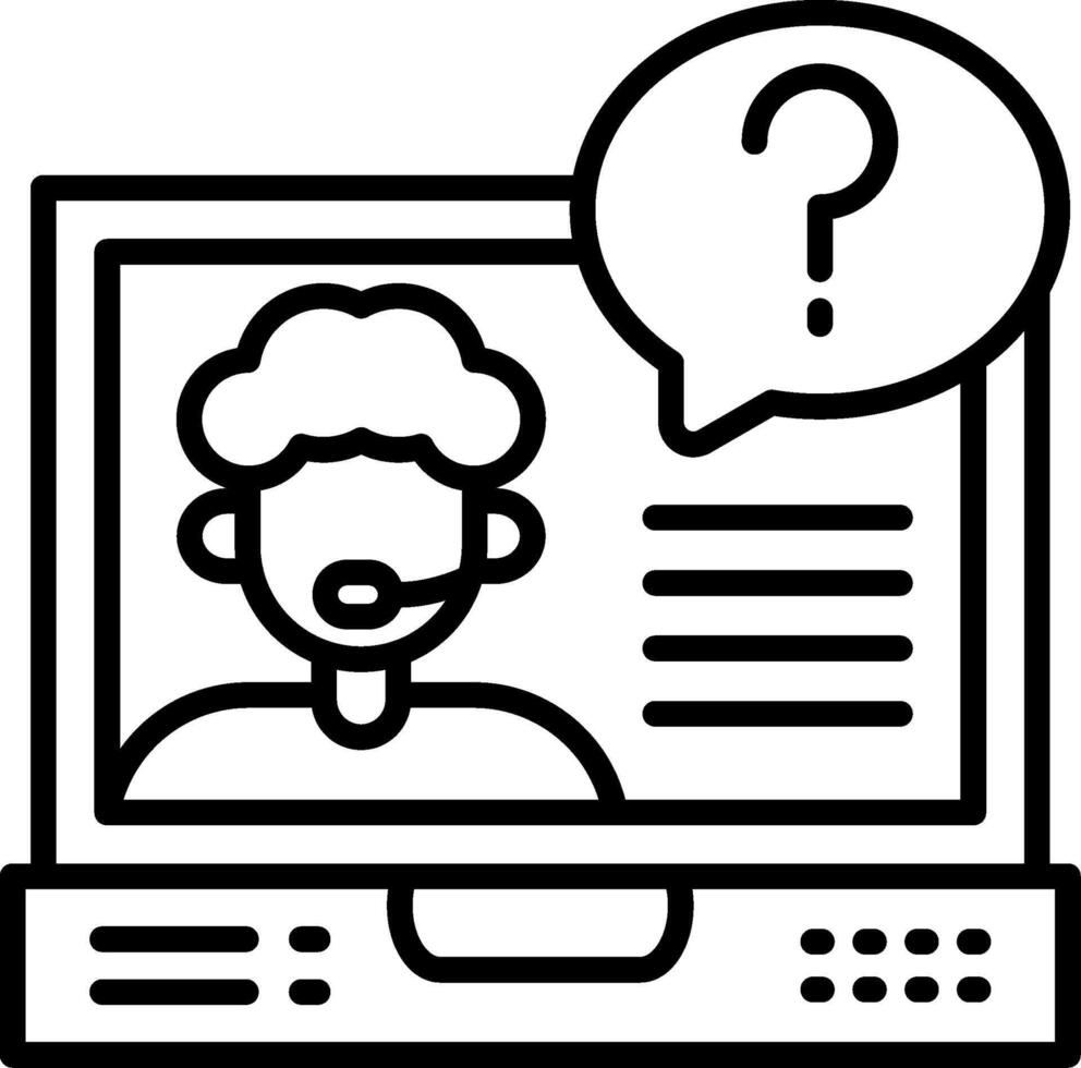 Laptop Linear Computer Portable Device vector