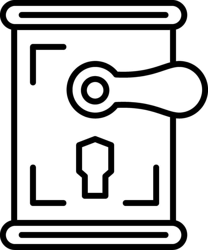 Smart Lock Linear Element Icon Security Keyless App vector