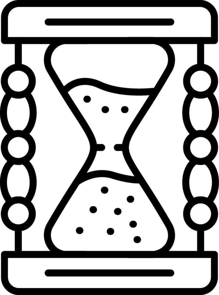 Sand Clock Linear Element Icon Timer Hour Glass vector