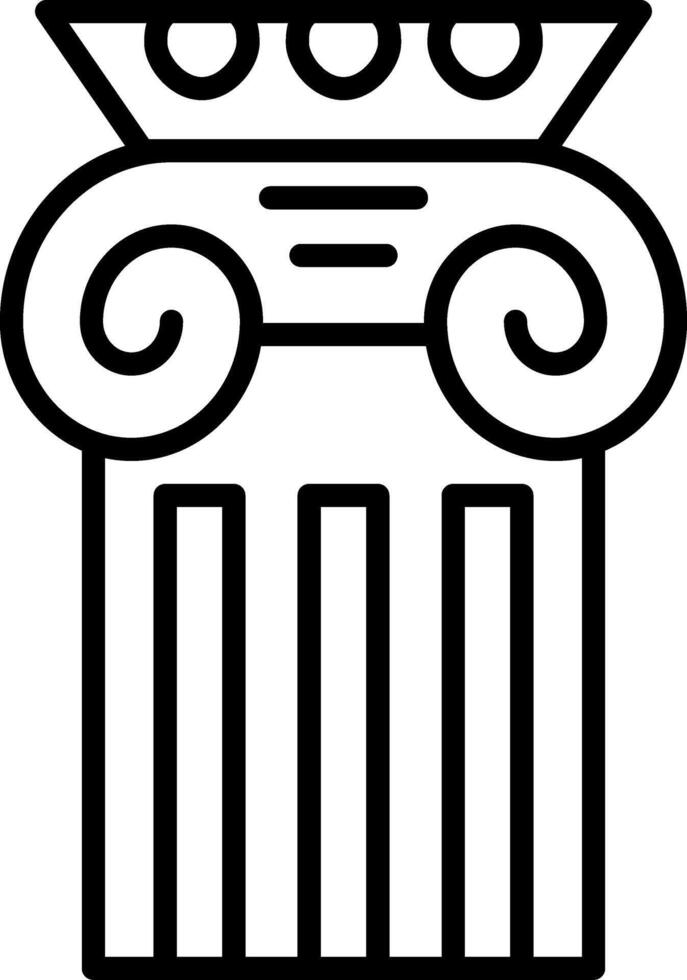 Columns Linear Element Icon Pillars Support Structure vector