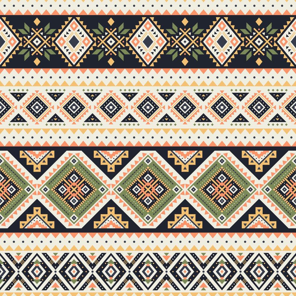 Tribal striped seamless pattern. Aztec geometric background. Can be used in textile design, web design for making of clothes, accessories, decorative paper, wrapping, envelope, backpacks, etc vector