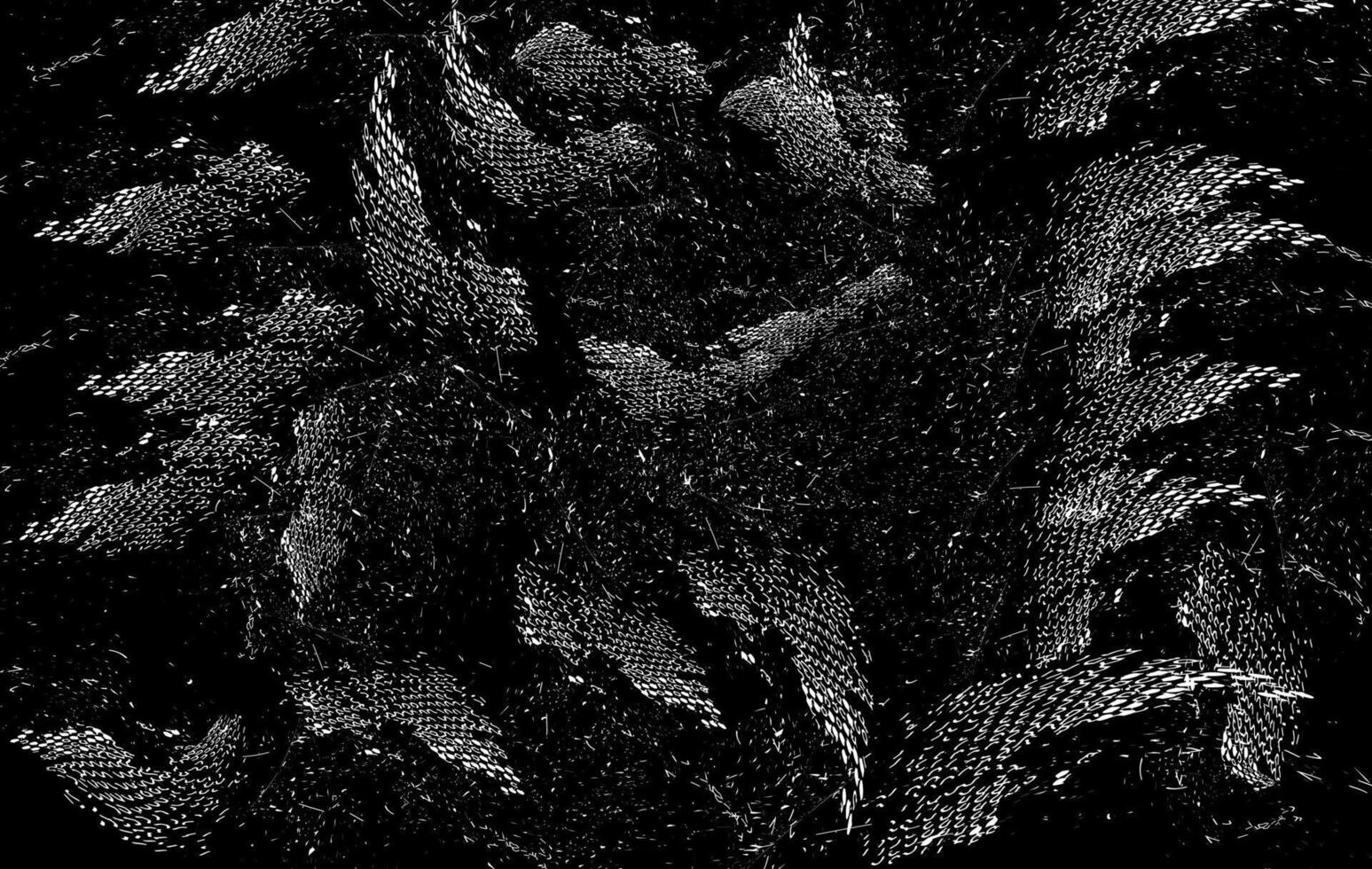 Abstract white particle wave texture on black background. vector