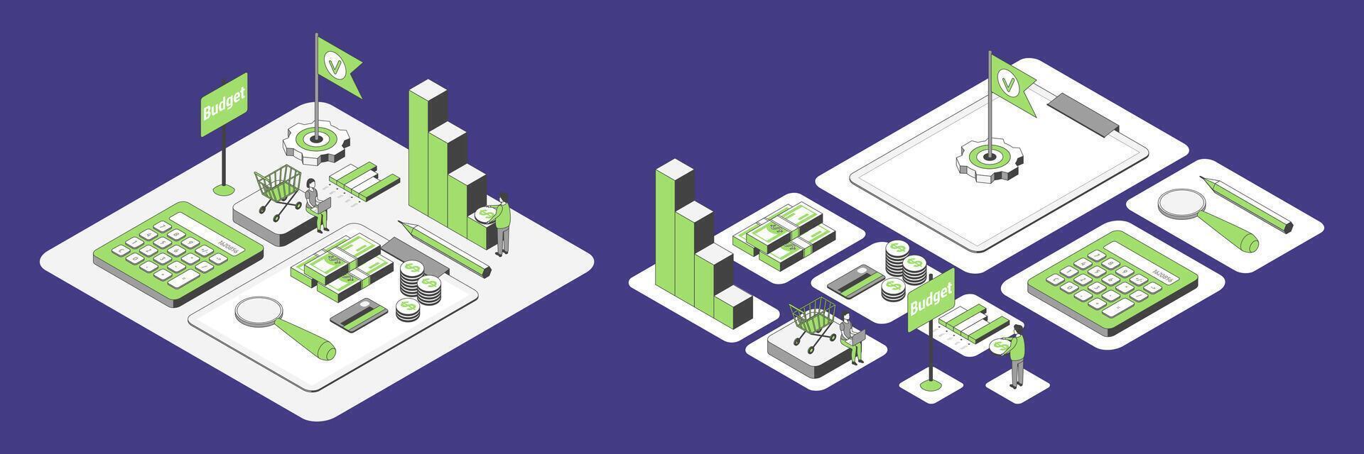 Data visualization with graphs and charts vector