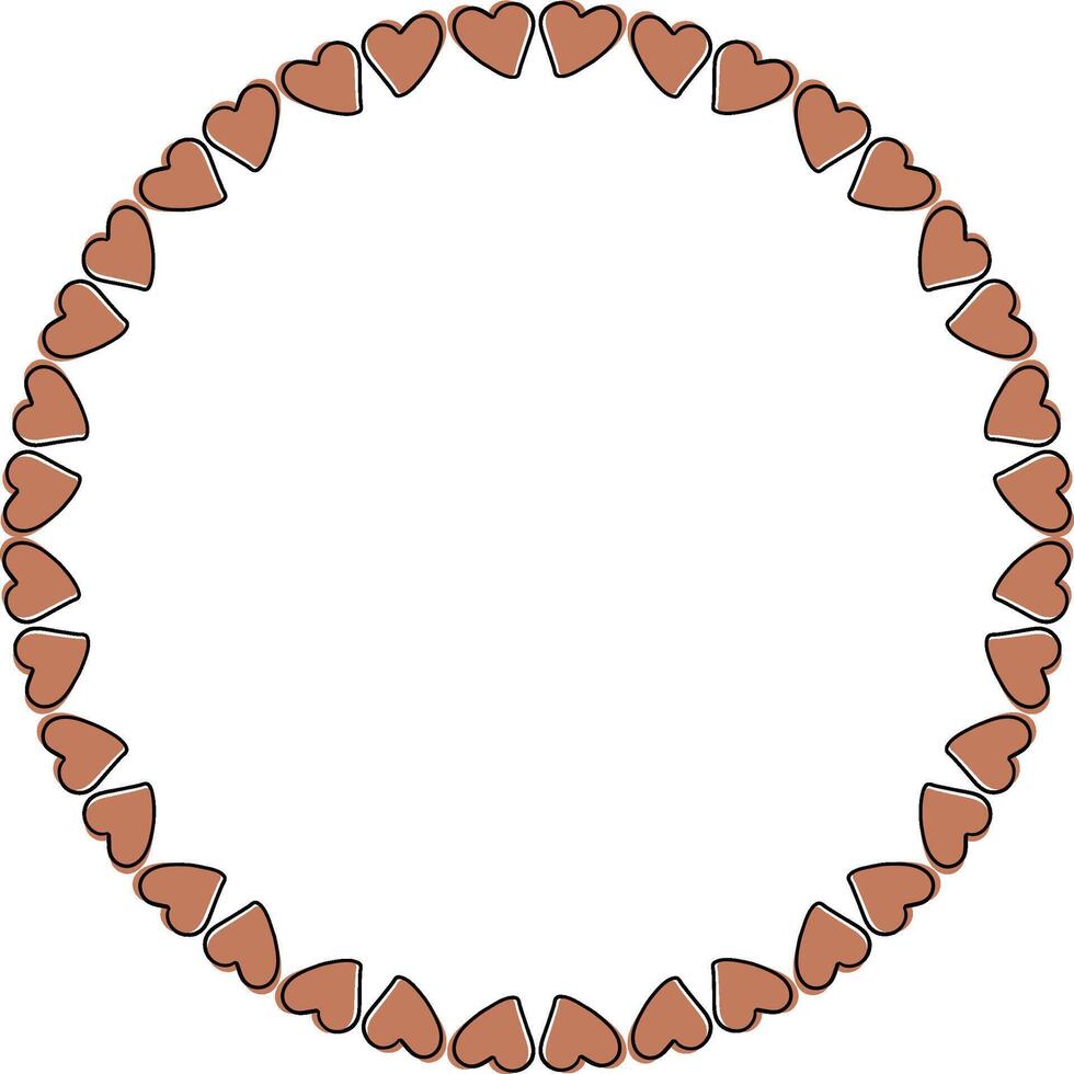 Hand drawn heart empty frame. Frame with empty space for your text. Baby shower design vector