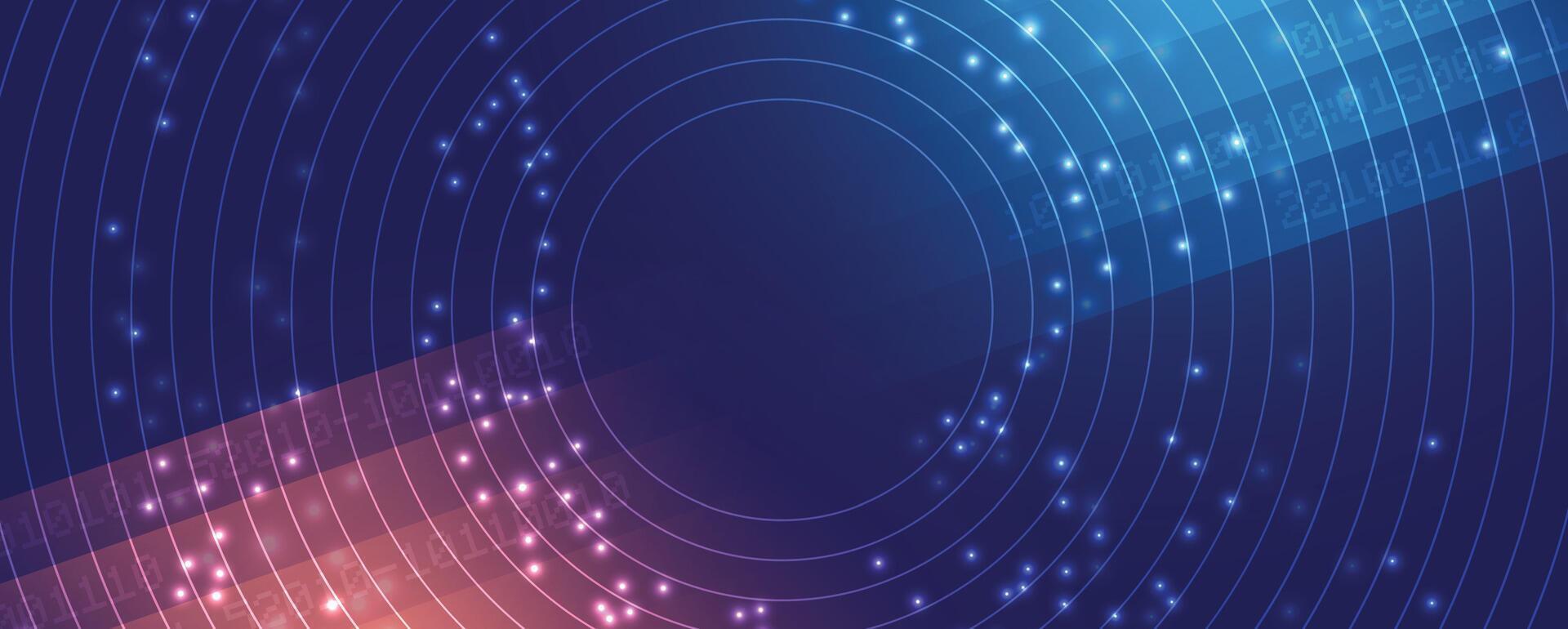 digital neural web con brillante ai circuitos en un oscuro cósmico fondo vector