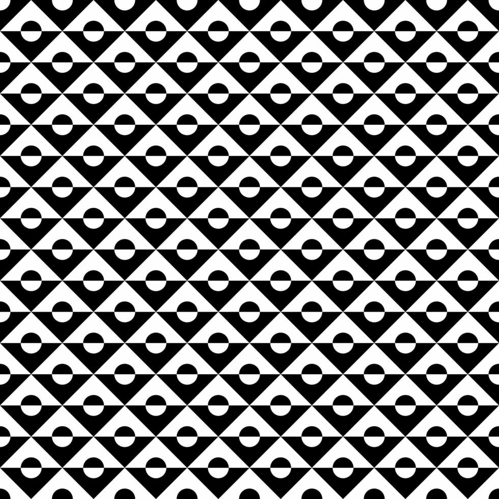 Seamless Black and white pattern with squares and polka dots vector