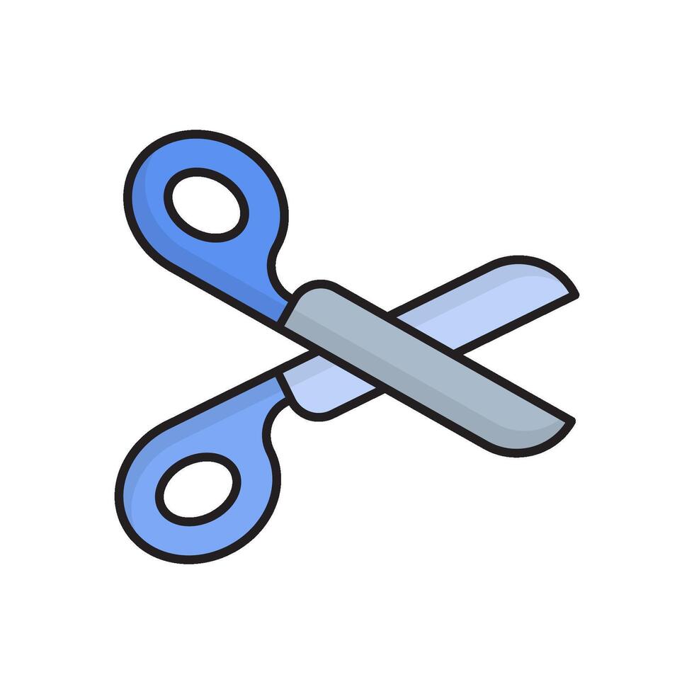 Scissors icon design templates simple and modern concept, isolated on white vector