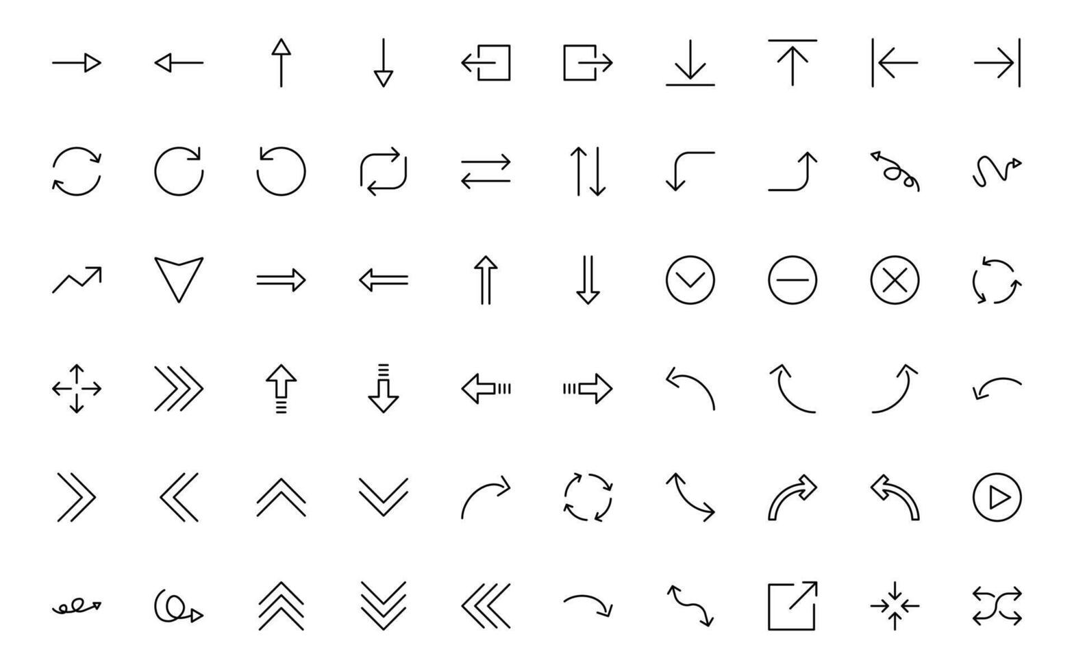 Dynamic Circle and Arrow Icons. A Versatile Collection for Navigation, Signs, Workflow Diagrams, User Interface Design, and Infographic Enhancements vector