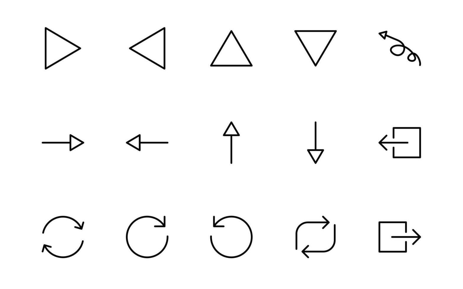 Dynamic Circle and Arrow Icons. A Versatile Collection for Navigation, Directional Signs, Workflow Diagrams, User Design, and Infographic Enhancements vector