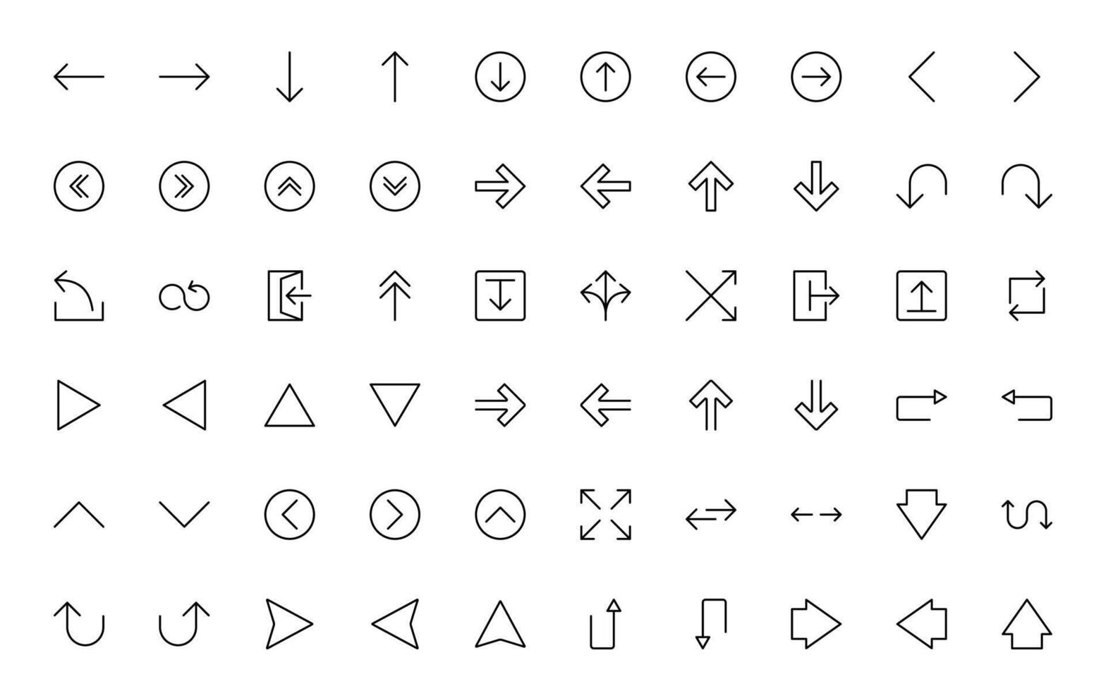 Dynamic Circle and Arrow Icons. Versatile Collection for Navigation, Directional Signs, Workflow Diagrams, User Interface Design, and Infographic Enhancements vector