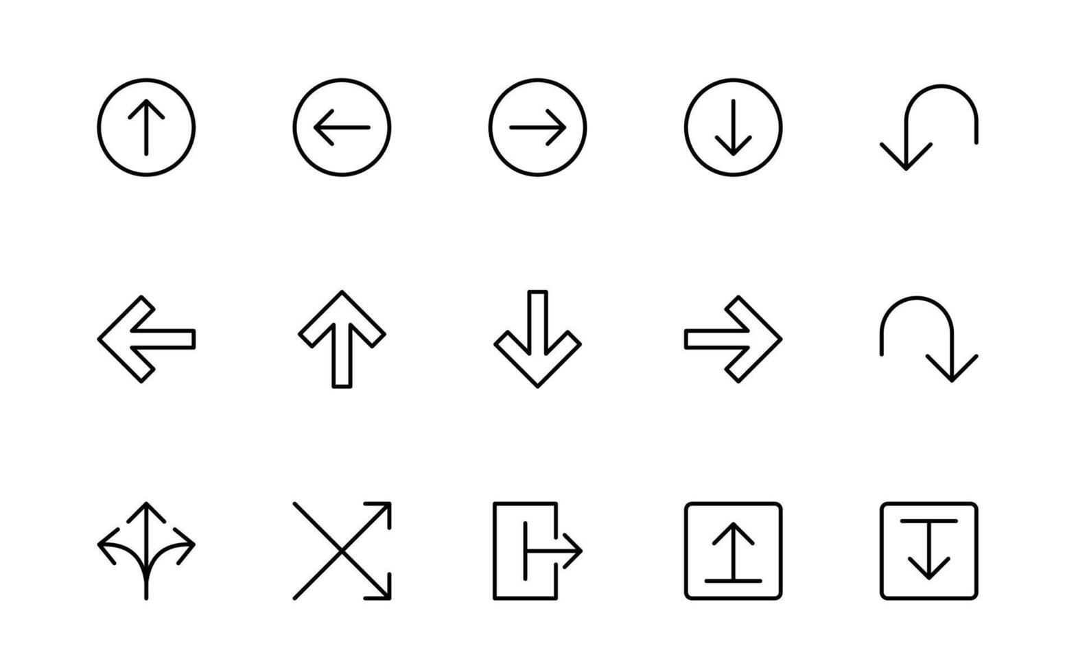 Dynamic Circle and Arrow Icons. A Versatile Collection for Navigation, Directional Signs, Workflow Diagrams, User Interface , and Infographic Enhancements vector