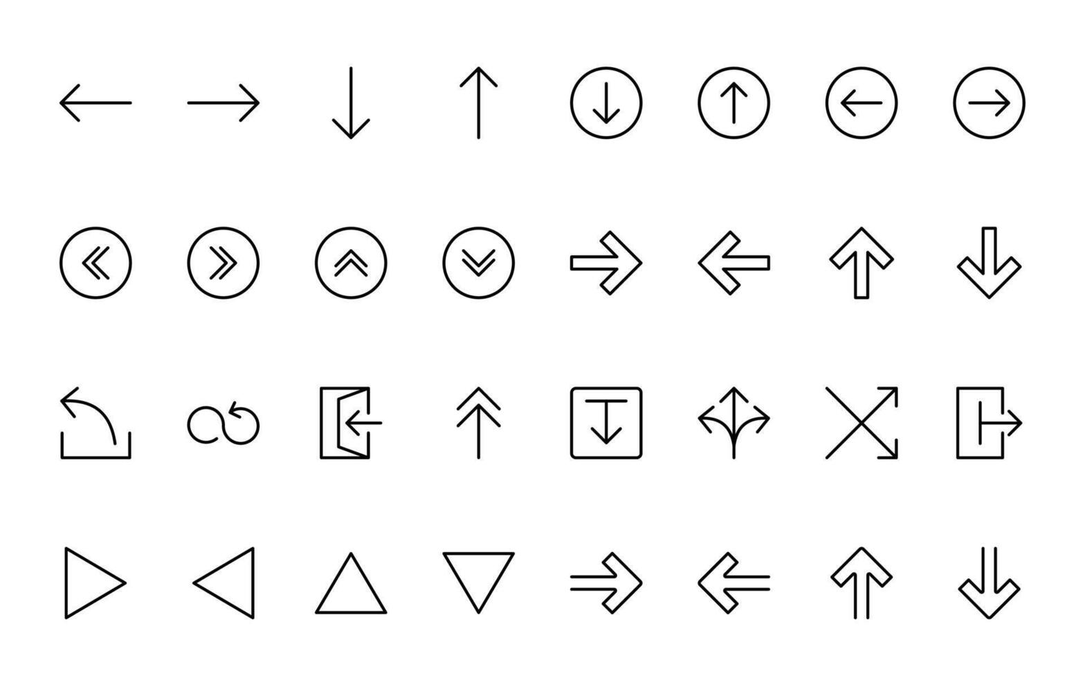 Dynamic Circle and Arrow Icons. A Versatile Collection for Navigation, Directional Signs, Workflow Diagrams, User Interface Design, and Enhancements vector