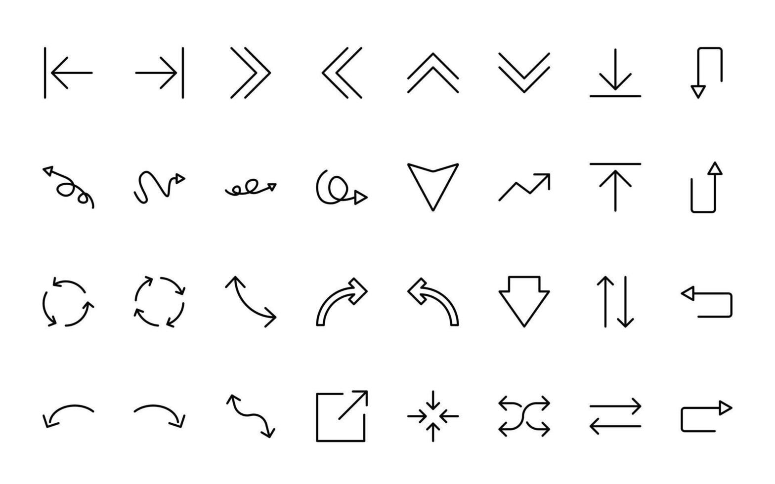 Dynamic Circle and Arrow Icons. A Collection for Navigation, Directional Signs, Workflow Diagrams, User Interface Design, and Infographic Enhancements vector